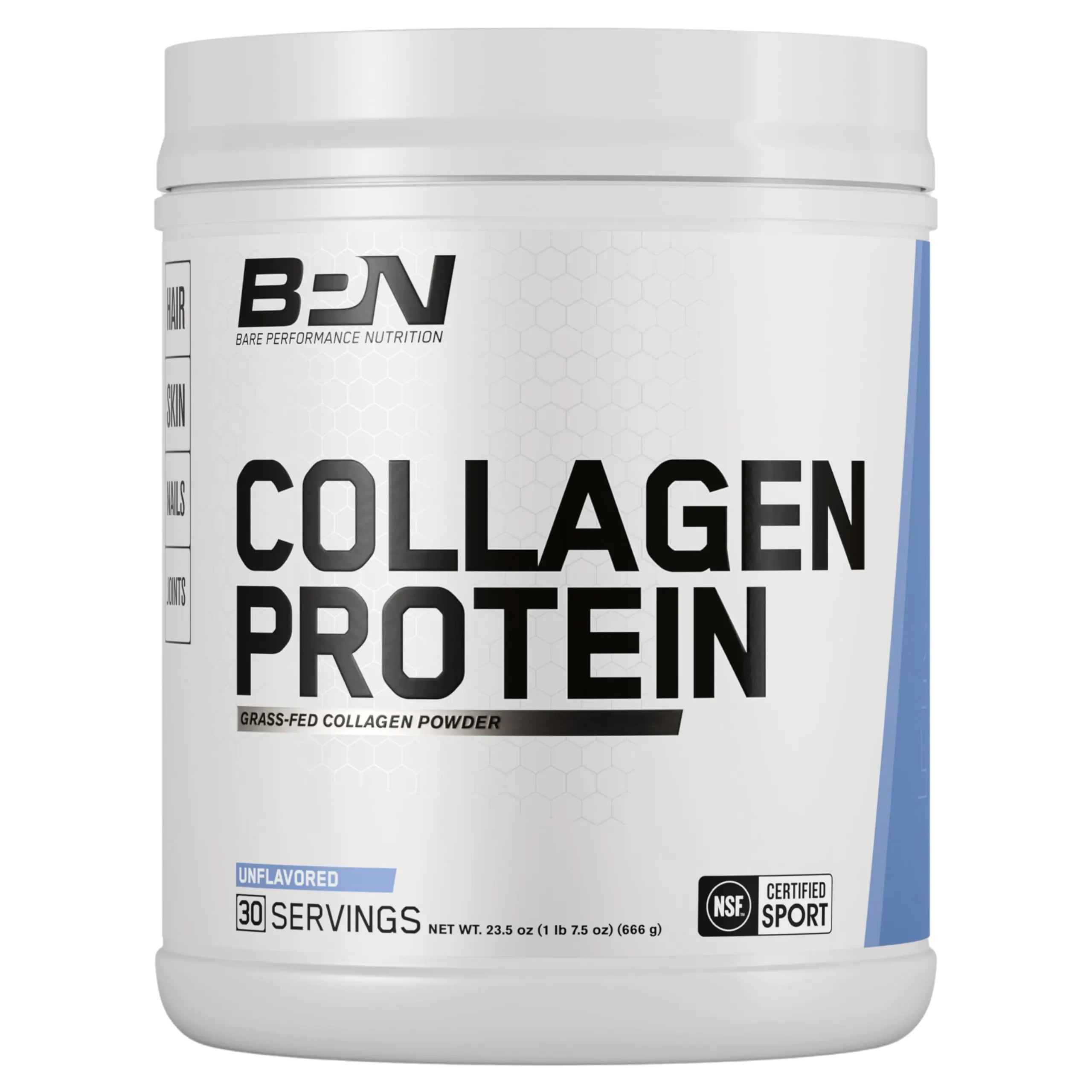 BPN Collagen Protein Powder, Grass-Fed Bovine Collagen Peptides, Unflavored, 20g Protein