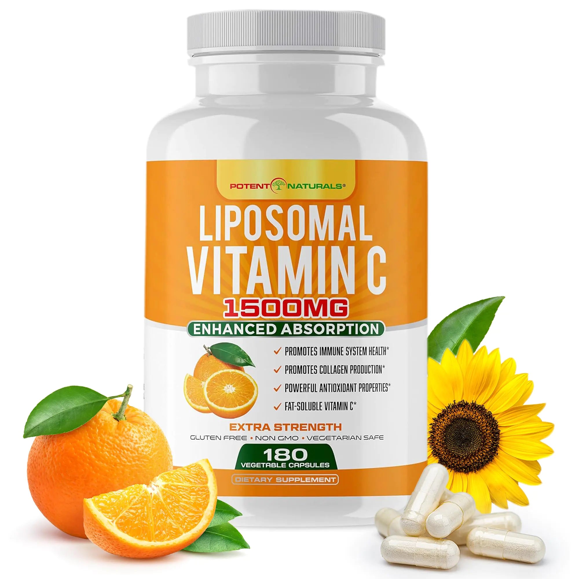Liposomal Vitamin C 1500 mg – High-Potency Immune &amp; Collagen Support