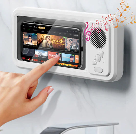 Waterproof Phone Holder with Bluetooth Speaker